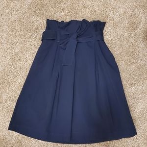 Banana Republic navy tie waist skirt